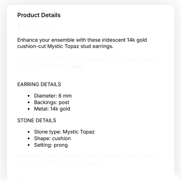 Mystic Topaz 14k Gold Pierced Earrings - Picture 10 of 10